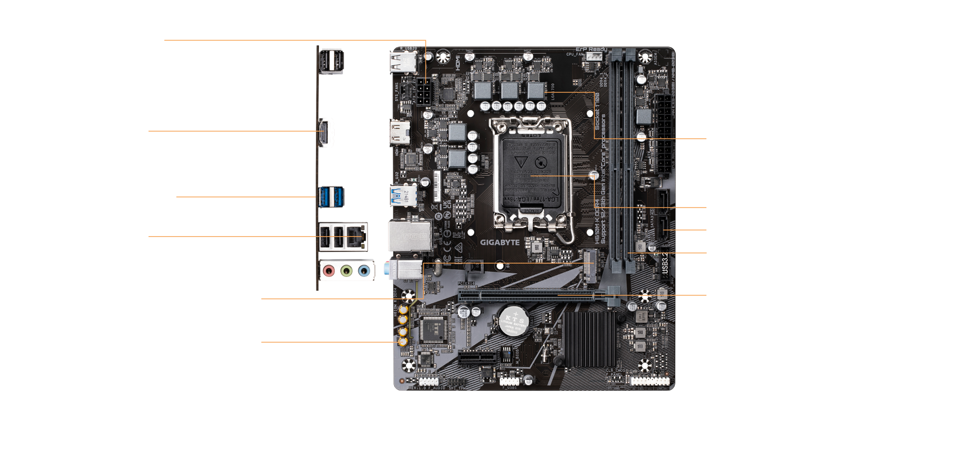 GIGABYTE H610M K DDR4 - Image 6